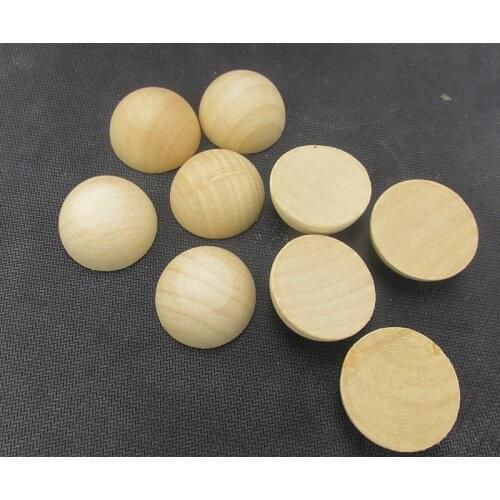 Free shipping! 30mm Unfinished Half wooden beads