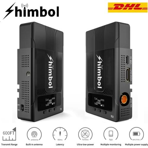 SHIMBOL 600S Wireless Video Transmission System HD Image Transmitter Receiver SDI 1080P for Photography Studio