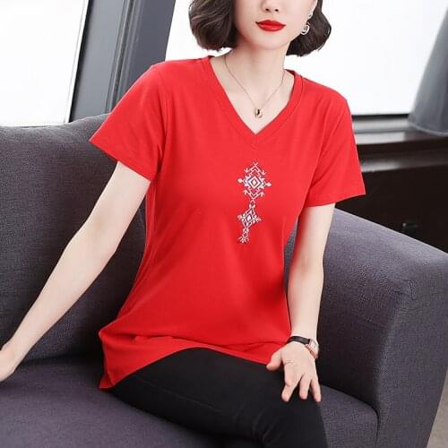 BOBOKATEER Short Sleeve Tee Shirt Femme Elegant T Shirt Women Clothing Plus Size Tops Mujer Camisetas Cotton Woman Tshirts 2021