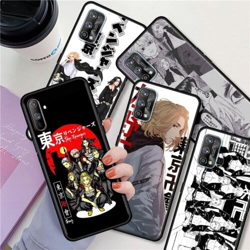 For Realme 6 8 7 Pro C3 C21 XT 5 GT Neo C25 C20 X50 7i C15 C11 Black Soft Phone Case Luxury Back Cover Tokyo Revengers Anime Sac