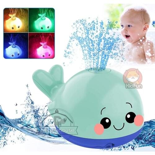 Baby Bath Toys Spray Water Shower Bathing Toys for Kids Electric Whale Bath Ball with Light Music LED Light Toys ool Bathtub Toy