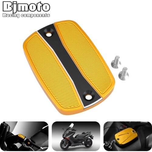 BJMOTO Tmax T- max Motorcycle Front Brake Fluid Fuel Reservoir Tank Cap Cover For YAMAHA TMAX500 2008-2016 TMAX 530 2012-2016