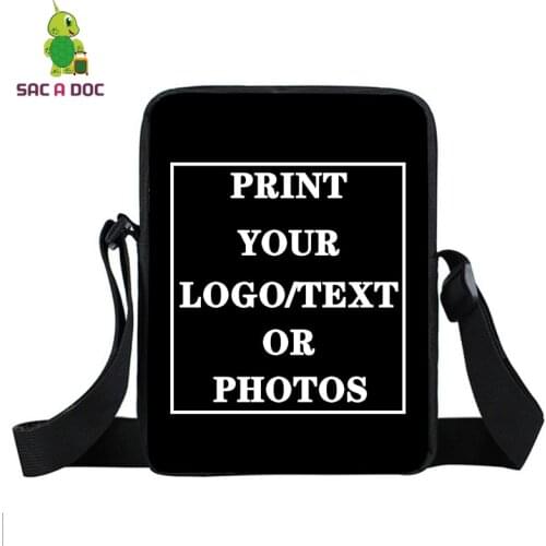 Custom Mini Handbags Small Cloth Shoulder Aesthetic Bags for Student Custom Name Logo Pattern Zipper Harajuku Bolsas