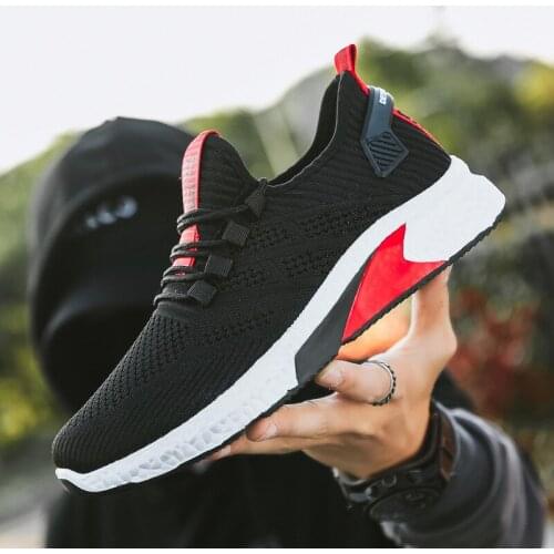Fashion Casual Shoes Breathable Lightweight Flying Woven Sports Running Shoes Mens Shoes Spring 2021 New