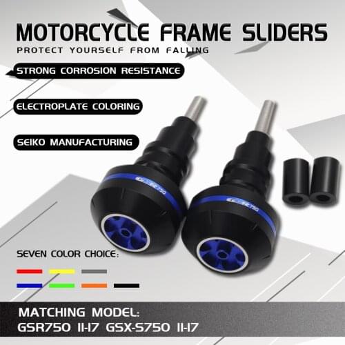 Motorcycle CNC Aluminum Falling Protection Frame Sliders Crash Protector For GSR750 GSX-S 750 GSR 750 2011-2017