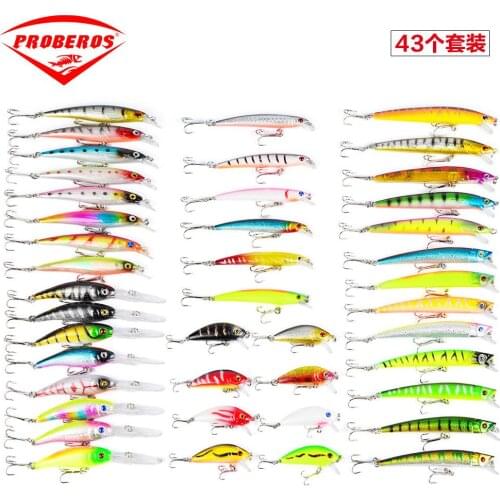 Fishing Lures Set Mixed Mini Fishing Baits Crank Lures Fishing Tackle Lure Set Focus Ball Freshwater Saltwater 43pc/Set