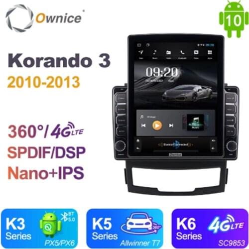 Ownice Octa 8 Core Android 10.0 Car Radio for SsangYong Korando 3 2010 2011 2012 2013 GPS Multimedia Stereo Player Tesla Style