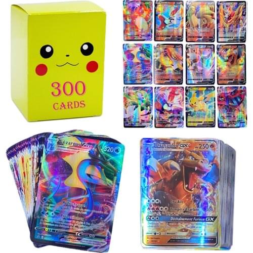 French Version Pokemon Card Featuring 300 Pcs 100 Tag Team 200 Gx 150 V VMAX 20 EX 20MEGA