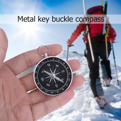 Portable Aluminum Lightweight Emergency Compass Outdoor Survival Compass Tool G44-2 Navigation Wild Tool Black