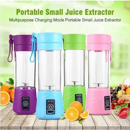 Portable Blender Mixing 380ml Plastic Smoothie Shakes Blender Extractor Mode USB Rechargeable Automatic Juicer Cup