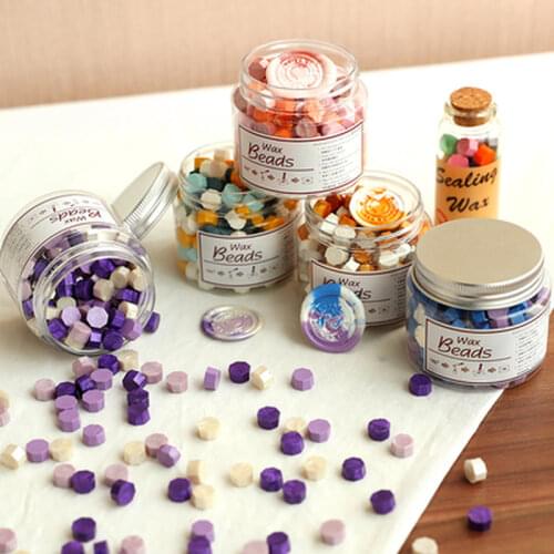 73 Colors Matte Goldish Wax Seal for Sealing Glossy Octagon Golden Beads Jar Envelope Wedding Packaging Postcard Postage Stamp