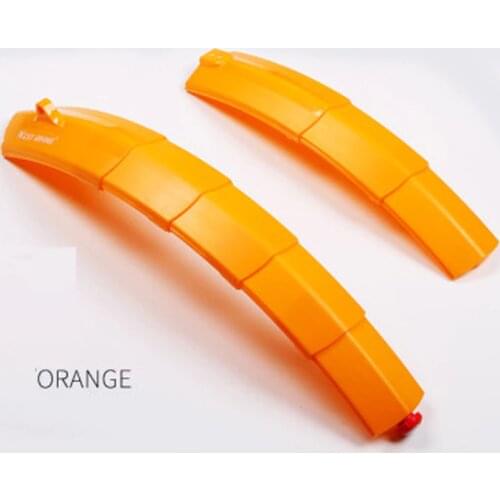 2PCS Mountain Bike Cycling Front Rear LED Mudguard Set Foldable Bicycle Bike Fender Taillight