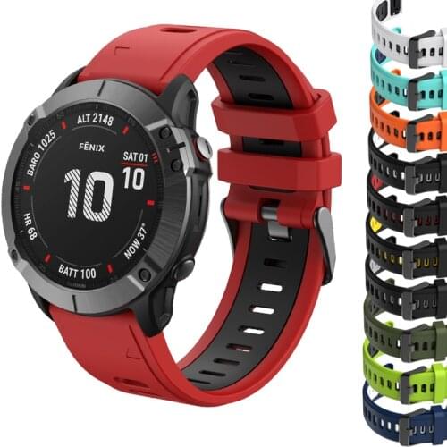 22mm Silicone Watchband for Garmin Fenix 6 6 Pro Watch Quick Release Wrist Band Strap For Fenix 5 5Plus/Forerunner 935 945