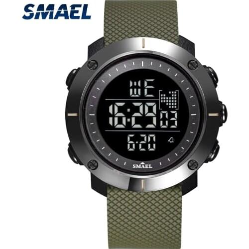 SMAEL Fashion Mens Watches 2021 Top Brand Waterproof 50M Chronograph Electronic Wristwatches Fashion Alarm Digital Clock 1711