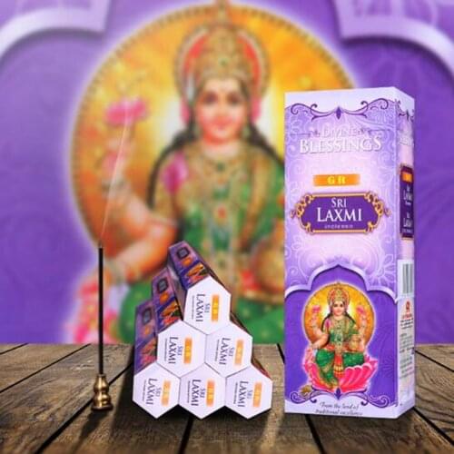 SriLaxmi Aroma Incense Good for Sleep Living Room Teahouse Supply Natural India Incense Auspicious Goddess Incense Stick