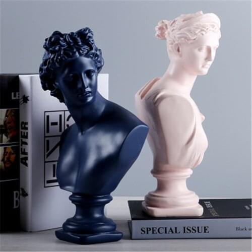 European Greek Character Statue Bust Sketch Resin Ornaments Home Decoration Accessories Venus Character Sculpture Desktop Crafts