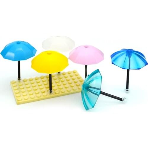 Building Blocks 4094 Utensil Umbrella Top with No Bottom Flaps 6x6 with Top Stud City Sunshade Bricks Creative Toy For Children