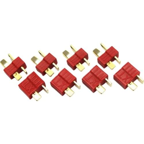 10 Pairs/Lot T plug Skidding Deans Dean Connector T plug Lipo Battery ESC Connector RC Toys DJI Phantom DIY Parts High Quality