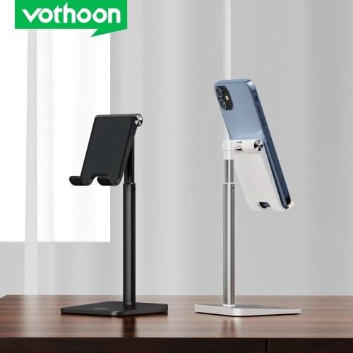 Vothoon Desktop Mobile Phone Holder Stand for iPhone iPad Adjustable Metal Tablet Foldable Table Cell Phone Stand Holder