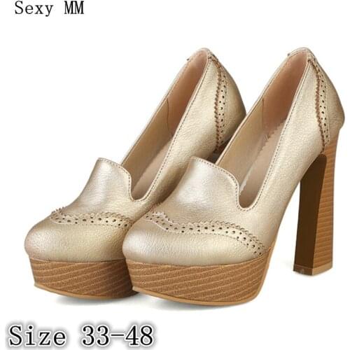 Women High Heel Shoes Platform Pumps Stiletto Woman High Heels Shoes Kitten Heels Plus Size 33 - 40 41 42 43 44 45 46 47 48