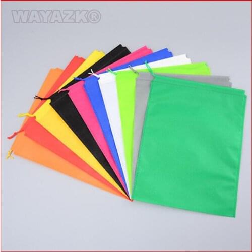 100 pieces/lot 50gsm non-woven fabric eco draw string bag