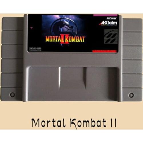 Mortal Kombat II 16 bit Big Gray Game Card For NTSC Game Player 5 Pcs/lot