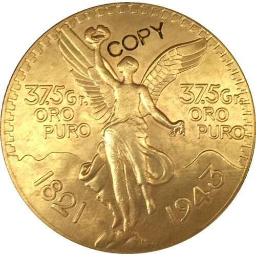 1943 Mexico 50 Pesos coins COPY 37mm