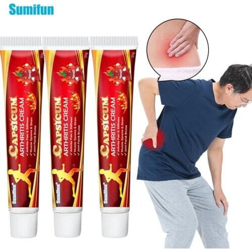 Sumifun 3Pcs Hot Capsicum Analgesic Cream Relieve Rheumatoid Arthritis Joints Knee Neck Pain Relief Chinese Medicine Plaster