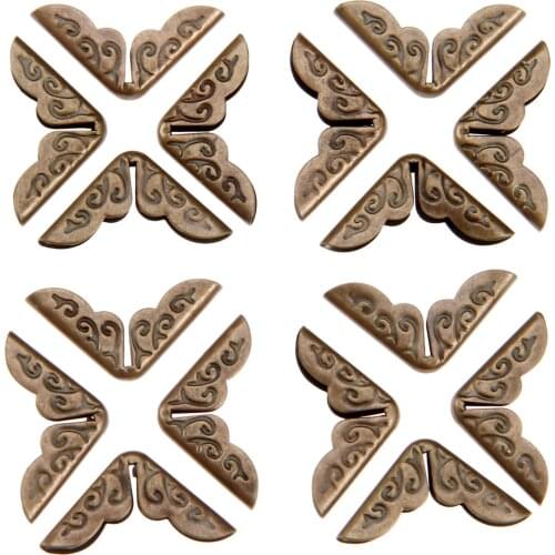 50Pcs 14*2mm Book Corner Scrapbooking Photo Albums Menus Protector Antique Bronze Decor Bracket Jewelry Box Corners Zinc Alloy