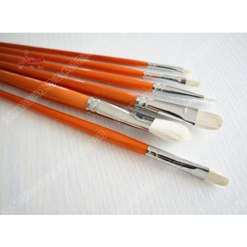 6pcs/set,horse hair Paint Brush Set Round Pointed Art for Supplies Oil Painting Brush Acrylic Paint Art Brush for Painting