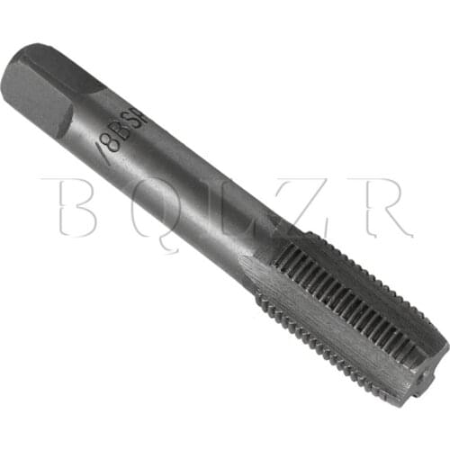 BQLZR 55.5x10mm Silver 1/8 BSP Bearing Steel Hand Tap Taper Drill Bits Tool