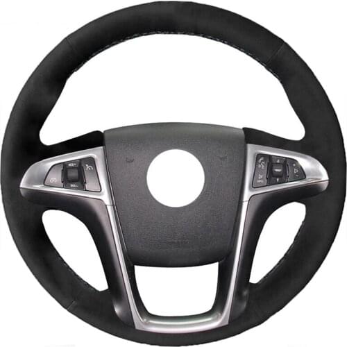 Black Alcantara Leather Suede Car Steering Wheel Cover for Buick Lacrosse 2009-2012 Chevrolet Equinox 2010-2016