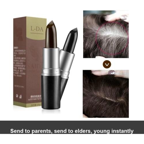 Black Brown One-Time Hair Dye Pen Instant Gray Root Coverage Hair Color Cream Stick Pen Fast Temporary Cover Up White Hair TSLM2