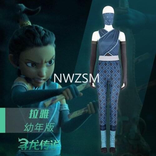 Anime Movie Last Dragon Kids Cosplay Legend Halloween Costume Dragon Bodysuit Fancy Set Children Performance Costume