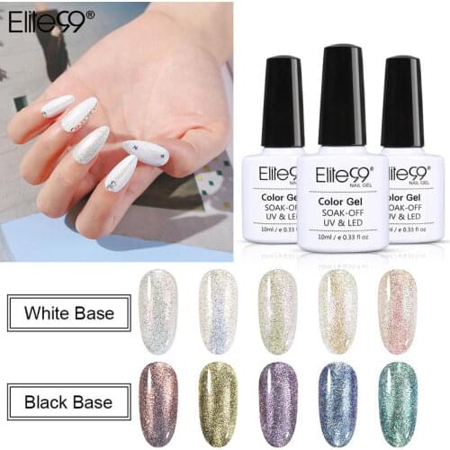 Elite99 10ml Glossy Jade Nail Gel Polish Soak Off UV Gel Lacquers Shimmer Glitter Hybrid Varnishes Semi Permanent Nail Polish
