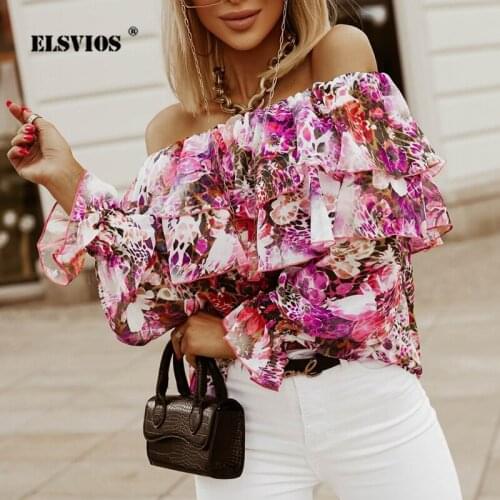 Блузки с цветами ELSVIOS China At AliExpress