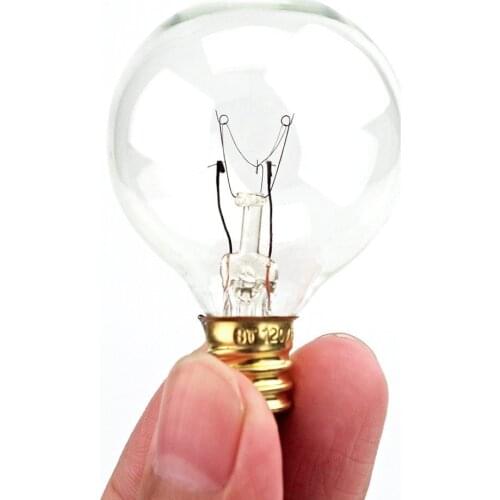 25 x Clear G40 Globe Bulbs With Candelabra Screw Base, 5W 7W, E12 Candelabra Base Light 110V-130V,220-240V Bulbs