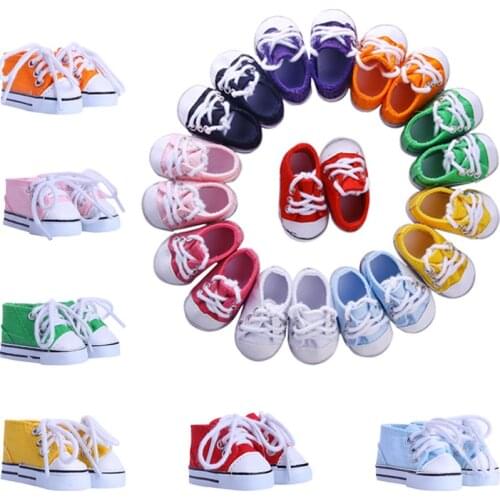 Doll Clothes Shoes For Dolls 5 Cm Canvas Mini Shoes Toys Casual Wear For 1/6 14 Inch Doll Clothes Accessories For Girls Gift