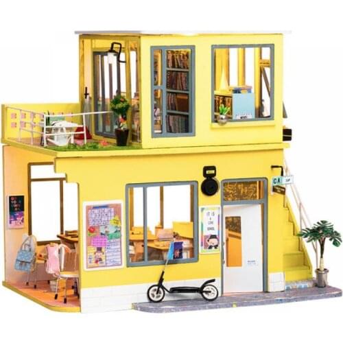 Miniature DIY Doll House Furniture Diy Miniature 3D Wooden Miniaturas Dollhouse Toys for Children Birthday Gifts