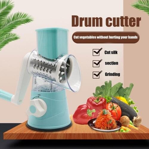 Multifunctional Rotary Vegetable Slicer Cutter Easy To Slice Chop Grind Kitchen Rotary Grater For Cucumber Carrot Potato Onion