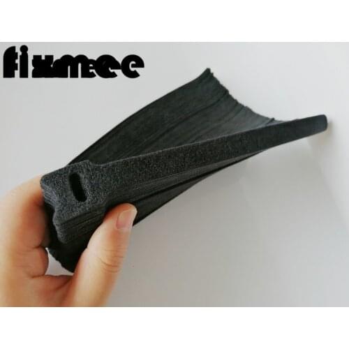 12 x 200mm Hot Nylon Reusable Cable Ties with Eyelet Holes - Set of 100, Black 0.5'' x 8