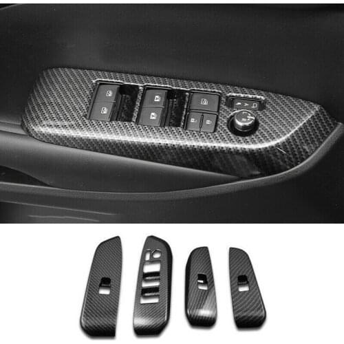 Car Door Armrest Window Glass Lift Control Switch Cover Trim for Highlander Kluger 2014-2018