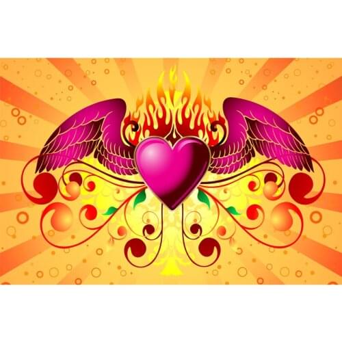 Full Square Drill 5D DIY Purple wings of love diamond painting Cross Stitch 3D Embroidery Kits home decor H57