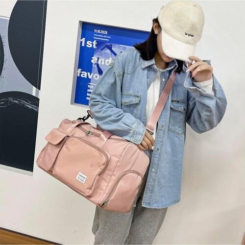 Casual Summer Nylon Travel Bag Woman Handbags Multifunction Wet Dry Separation With Shoe Position Sports Bag Large Travel Bags