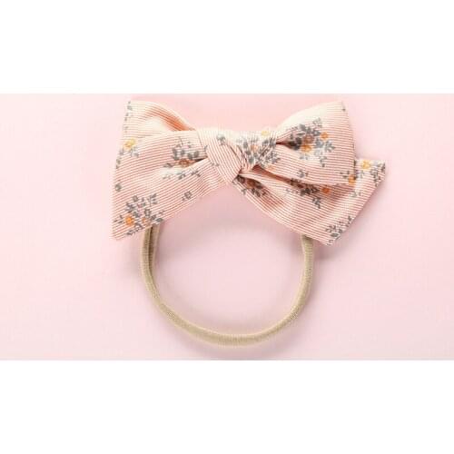 2021 Kids Hair Band Floral New Bowknot Hair Ring Headdress Simple Versatile Headwear Hair Accessories For Girls