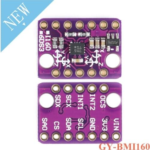 BMI160 GY-BMI160 6-Axis 6DOF Rate Gyro Gravity Accelerometer Sensor Module GY BMI160 IIC I2C SPI Communication Protocol 3-5V