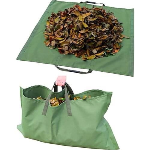 Garden Leaf Storage Bag Outdoor Lawn Yard Waste Tarp Container RecyclablebigDuty Gardening Tote Trash Pouch
