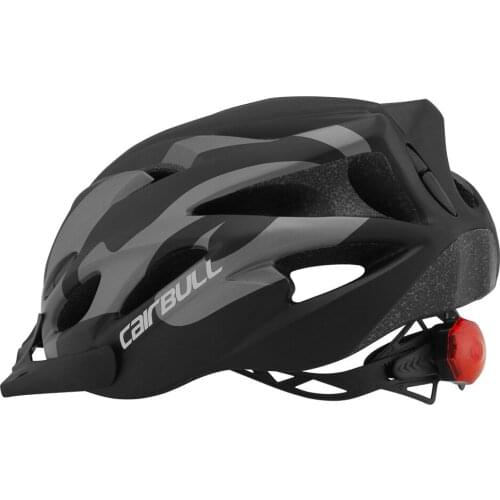 Ultralight Bicycle Helmet One-piece Design Cycling Helmet Removable Sun Visor and Rear light Riding Helmet For MTB Road Bike