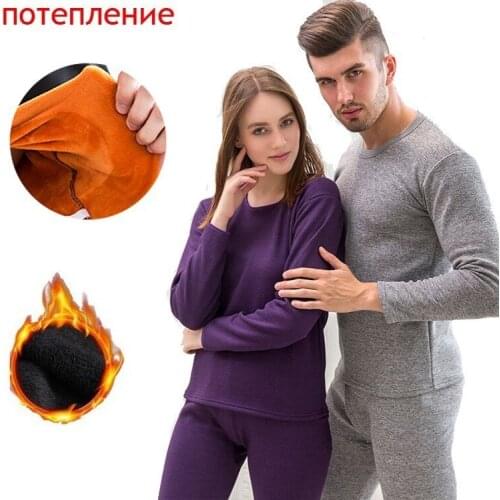 Keep warm for Russian thermal underwear mens thermo underwear for men/women Autumn winter male set warm long johns