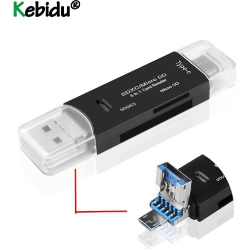 USB Adapter SD Card Reader USB 3.0 OTG Micro USB Type C Card Reader SD Memory Card Reader For Micro SD TF USB Type-C OTG Adapter